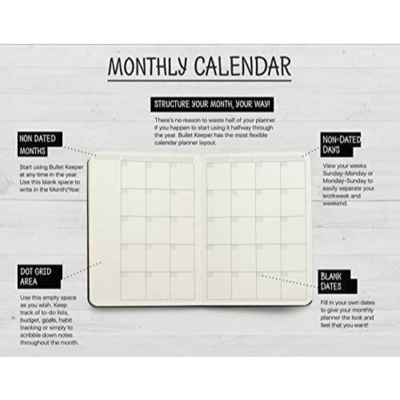 Bullet Keeper Daily Weekly Monthly Undated Planner - Picture 5 of 5